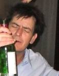 charlie sheen with bottle
